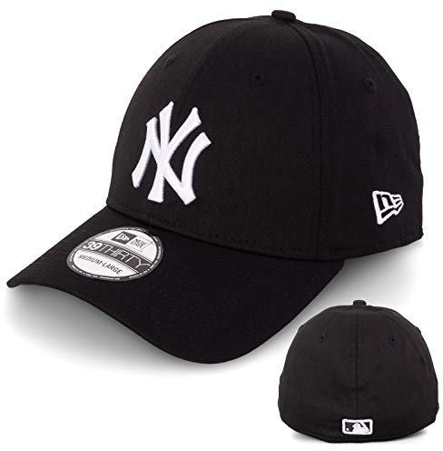 New Era Basecap Baseball Cap Herren Limited Edition Mütze 39THIRTY (Black/White Yankees, XS/S)