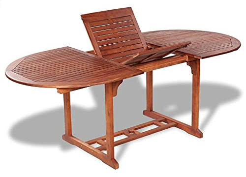 KTHLBRH (Blitzlie ferung) Garten Holz Esstisch, Gartenmöbel, Balkontisch, Gartentische, Außenterrassentisch, Klappbares Design Gartentisch 200x100x74 cm Akazie Massivholz