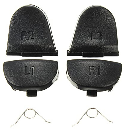 Telituny L1 L2 R1 R2 controller tasten, Trigger Buttons & Spring, Mini Trigger Buttons Controller Ersatzteile und 2 Federn für Playstations PS 4 Controller(R2 L2: 3 * 3cm; L1 R1: 3 * 1,8cm)