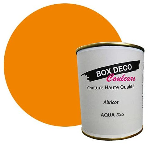 BOX DECO COLORES Pintura mueble madera interior a base de acrílico con aspecto aterciopelado Aqua Madera – 750 ml/9m², naranja albaricoque