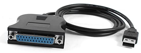 Ruilogod USB a 1284 IEEE 25 PIN DB25 Cable de adaptador de impresora paralela 3 pies