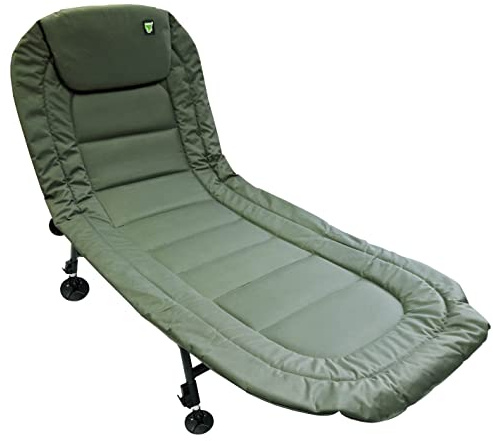 Carp On - Fishing BedChair 6 Legs Padded Comfort 600D Heavy Duty Strong 80 x 200cm - Use Outdoors on the Riverside or Bank [26-010]