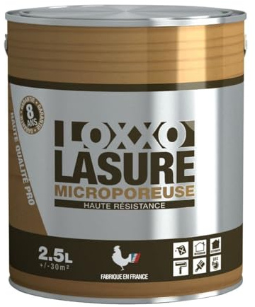 LOXXO - Loxxo Lasure Bois - Haute Résistance 8 ans - Satin - Conditionnement 2,5L, Couleur TECK