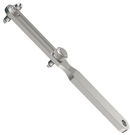 Freejoy Justerbart verktyg för att ta bort klockan, skiftnyckeltyp klockfodral, baköppnare, borttagare, klockreparationssats för batteribyte och klockreparation, Fyrkantig näbb, Modern