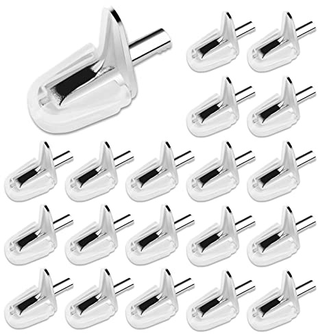 Hyllstöd, stöd golvstöd, bokhylla, stöd, glas, golvstöd, 3 mm, hyllstöd, hyllstöd för skåp, bokhylla, möbler (20, vit)