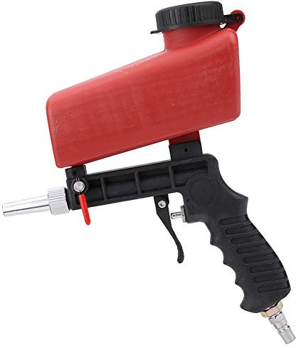 Pneumatische Sandstrahlpistole, 90 psi Schwerkraft, kleines handgeführtes Sandstrahlgerät zum Entfernen von Farbflecken und Rost