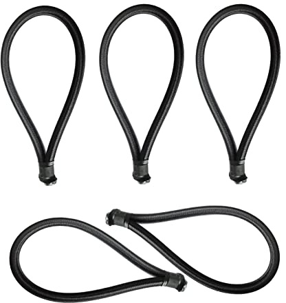 Trampolin-Ersatz-Bungee-Seile, 15,2 cm, Bungee-Seile für Mini-Trampolin (schwarz), 5 Stück
