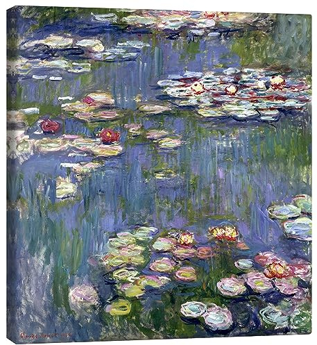 Posterlounge Seerosen, 1916 Leinwandbild | 30 x 30 cm von Claude Monet Wandbilder Wanddeko