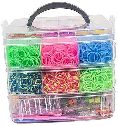 Kits de Fabricación de Pulseras de Telar, Kits de Pulseras de Bandas de Goma, Accesorios, Colgantes de Cuentas Variadas, Bandas de Telares de Goma Col, s