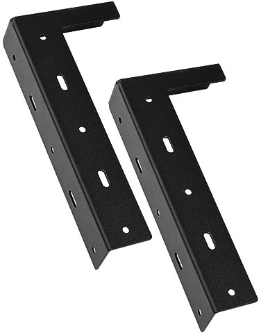 WHAMVOX 2 Stück Metallschrank Hängestativ Montageklammern Ledge Wandbehang Wandschrank Schiene Heavy Duty Kleiderständer Aufhänger Regal Halter Hardware Küchenschrank