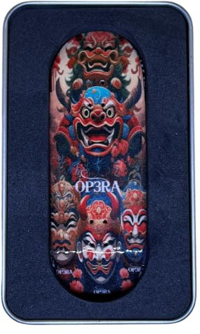 Leefai Pro Fingerboard Deck 34 * 96mm Op3ra V2 Handmade Wood Decks 5 Layer UV Printing Graphic (Mythological)