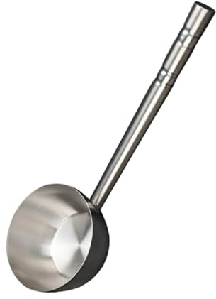 Cabilock Mini Louche À Sauce En Acier Inoxydable Louche À Soupe À Fond Plat Cuillère À Eau De Cuisine
