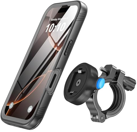 SPORTLINK Handyhalterung Fahrrad für iPhone 16 Pro Max - Aluminium Handyhalter Motorrad wasserdichte [Vollständiger Schutz][Kamera-Steuerung] Outdoor Phone Mount Fahrradhandyhalter Halter Halterung