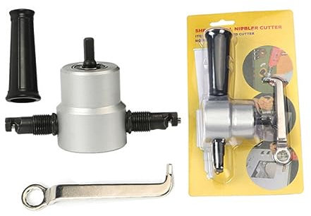 HOMSFOU De Metal Neumático Accesorio De Taladro Mordedora De Doble Cabezal Corte Recto y Herramienta De Perforación