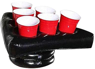 ibasenice Aufblasbarer PVC Bierhut Getränkehalter Spielzeug Dreieckiger Party Trinkspiel Becher Halter Für Junge Mädchen Erwachsene Festliche Stimmung