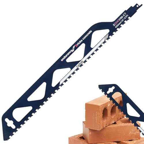 Reciprocating Saw Blade, 18inch Universal Cutting Recip Sabre Saw Blade, Carbide Tungsten Carbide Cutting Saw Blade, Masonry Cutting Blade for Steel Brick Cement Concrete Composite Panels (18-inch)