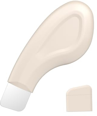 Sookga Mitesserentferner Werkzeug, Silikon Gesichtsschaber für Tiefenreinigung, Skin Scrubber Gesichtsspatel, Nase Mitesserentferner, Hautpflege-Werkzeug für Männer und Frauen (Beige)