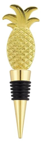 GORGECRAFT Weinverschluss Aus Glas Mit Ananas Motiv Weinflaschenverschluss Aus Zinklegierung Golden Wiederverwendbar Frucht Champagnerpumpe Dekor Für Männer Und Frauen Feiertage Einweihungsparty Weihn
