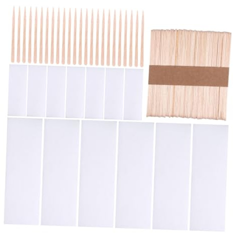 SAFIGLE 300stücke Haarentfernung Wachs Sticks Mit Holzspatel Und Wachs Papier Für Gesicht Beine Körper Praktische Vielseitige Anwendung Salon Und Diy Geeignet