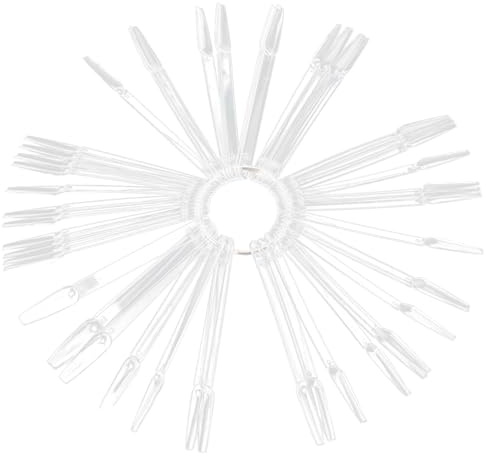 Beavorty Présentoir Vernis à Ongles Bâtonnets Échantillons 100 Pièces Format Éventail Plastique Transparent Pratique pour Salon de Manucure et Présentation Couleurs de Vernis