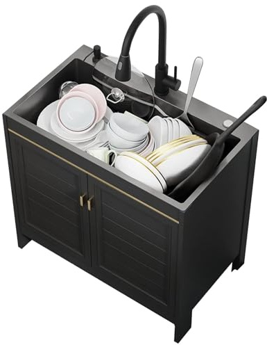 Lavandino con mobiletto per lavanderia, cucina, garage, cantina e negozio, salvaspazio e durevole