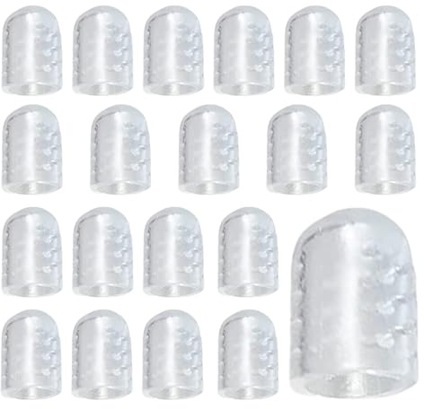 Protectores de Dedos de Silicona | 20 Unidades Protector Anti-Rozaduras - Transpirable Invisible para Hombre Mujer Deportes Tacones Altos Largas Jornadas de Pie Senderismo
