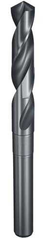 QUARKZMAN Punta Da Trapano 13.5mm Codolo Ridotto 1/2 Rotondo 4341 Acciaio Rapido Nitrurazione Nera Punto Standard 118° Per Plastica Legno Rame Alluminio Ferro Metallo Medio Morbido