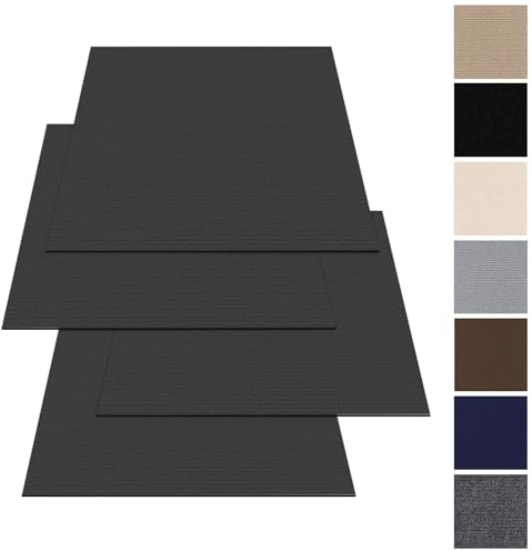 Teppichfliesen 30x30cm Teppichfliesen Selbstklebend - 10 Stück Set - 0.9m² - Teppichboden, Teppich Fliesen mit Rückendeckung, Strapazierfähiger Teppich Bodenbelag für Wohnung,Büro,Gewerbe,Dunkelgrau