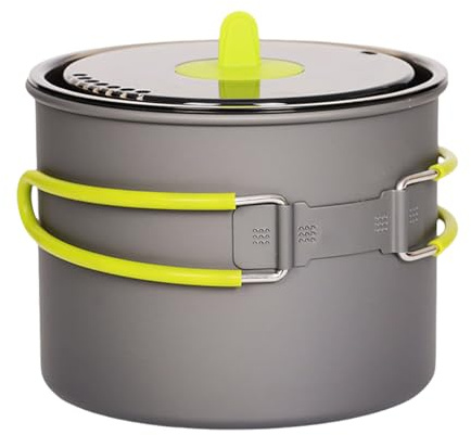 Javoryxh Pentole da Campeggio Portatili con Coperchio Cucina per Esterni Antiaderenti per Escursioni Picnic Zaino Viaggio Campeggio Antiaderenti