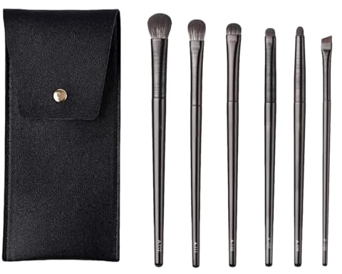 Juego De Pinceles Para Sombras De Ojos 6 Piezas De Fibra Sintética Para | Juego De Brochas De Maquillaje Para Viajes Playa Boda Damas Chicas Novia Hermana