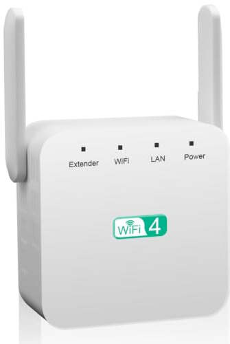 NetBoost WiFi Booster Stable Long Range Extender for Large Smart Homes | Premium Internet Amplifier with One-Tap WPS Setup and Ethernet Port Eliminates Dead Zones for Streaming Gamers