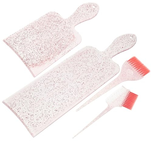 FUNNETOYU Peigne à Mèches et Balayage 1 Set en ABS et Nylon Rose Kit de Coloration Cheveux Réutilisable pour Séparation et Teinture à Domicile pour DIY