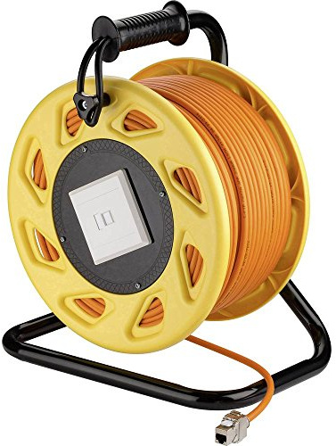 Goobay 58938 Mobile RJ45 nätverk kabeltrumma, 90 m orange