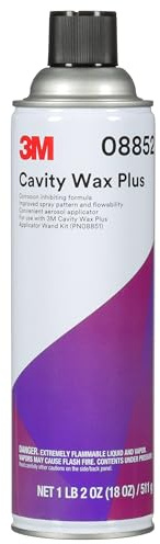 3M Cavity Wax Plus Aerosol Spray, 08852, 18 fl oz, Self-Healing, Corrosion Protection, Non-Hardening, Chipping, Peeling, Cracking