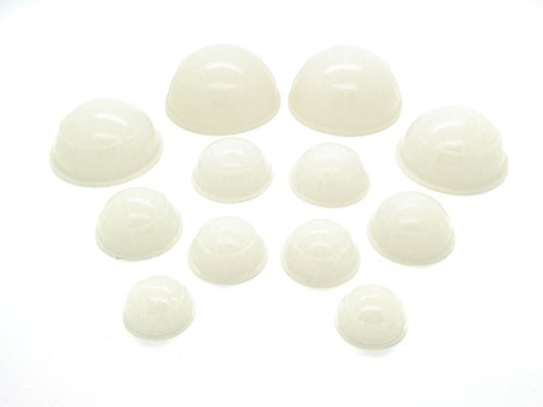 Silikon Schröpfköpfe Schröpfset 12 Stück mit verschiedenen Duchmessern (transparent)
