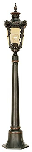 Licht-Erlebnisse Opulente Stehlampe AMY Braun Metall Rustikal 116,5cm Garten Außenleuchte Wegbeleuchtung