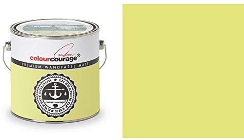 Hossi's Wholesale Wandfarbe Bergamot Squeeze 2,5L Gelb Grün Innenfarbe | Colourcourage, Premium Innenfarbe, hohe Deckkraft, geruchsarm und spritzgehemmt