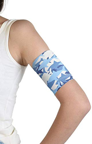 Dia-Band BARN, manschett för Freestyle Libre, Medtronic, Dexcom eller Omnipod blodsockermätare - Återanvändbart huvudband för diabetiker (Junior.S (18-20 cm))