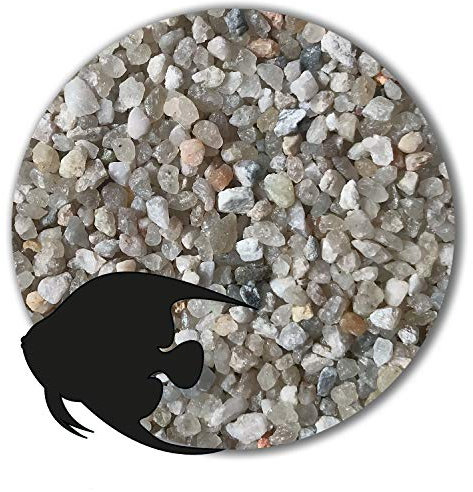 Anbobo 12,5 kg Aquariumsand Aquariumkies Aquariensand hellgrau große Auswahl 10 Körnungen (2,0-4,0 mm)