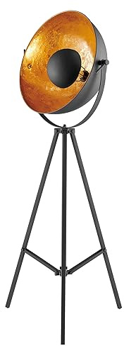 Lite Source Gothard 65 Black and Gold Spotlight Tripod Floor Lamp