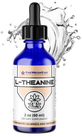 FWS L Theanine Liquid Drops, 200mg 99% Pure Bioactive L-Theanine, Organic, Natural, Vegan, Non GMO Helps to Promote Calmness, Relaxation, Improved Mood, Restful Sleep, for Adults and Kids