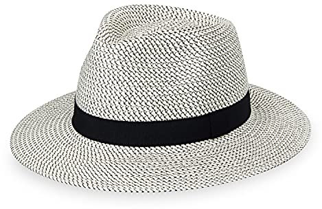 Wallaroo Hat Company Petite Charlie Sonnenhut für Damen, UPF 50+, verstellbar, verstaubar, entworfen in Australien, klein, Elfenbein/Schwarz, Small