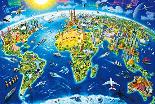 Puzzle 1000 Teile Erwachsene Welt-Wahrzeichen 70 x 50 cm Puzzles für Erwachsene Klassische Puzzles 1000 Teiles Erwachsene Puzzles Schwer Pädagogisches Puzzle 1000 Teile