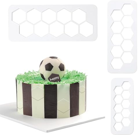aupawdy 3 Piezas Cortador de Galletas Hexagonal Molde Galletas Multicortador Geométrico para Decoración de Pasteles Chuches Galletas Cookies Fondant
