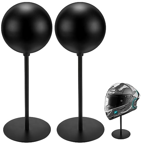 Motofans Helmständer aus Metall, drehbarer Metallständer, Schreibtischaufhänger für Motorradhelme, Mützen, Rugby-Helm