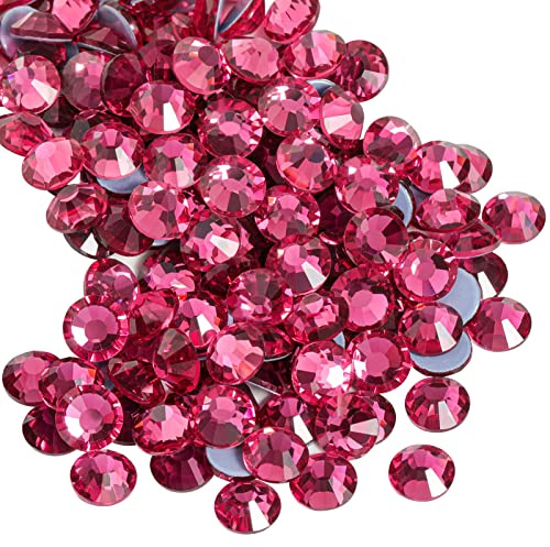 Beadsland Hotfix Rhinestones,Rose,SS20/1440pcs,4.6-4.8mm | Rose Glass Rhinestone,for Clothes,for Crafts,DIY Decoration