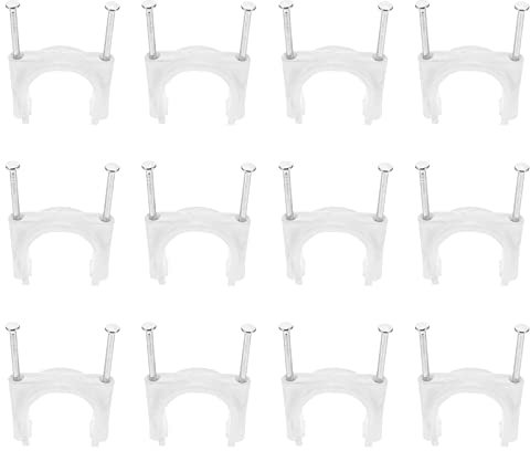 VILLFUL Kabelclip Weiß Doppelnagel Drahtclips Mit Stahlnägeln Wandkabelclips Telefonkabelclips Für Kabel Ordnung