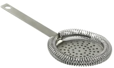 Beaumont Euro Throwing Cocktail Strainer Stainless Steel - Long Handle, Detachable Spring, More Pouring Holes, 198mm Length, Ideal for Bars | Long handle provides extra control, while a detachable spring and more pouring holes suit busy professional bar setups.