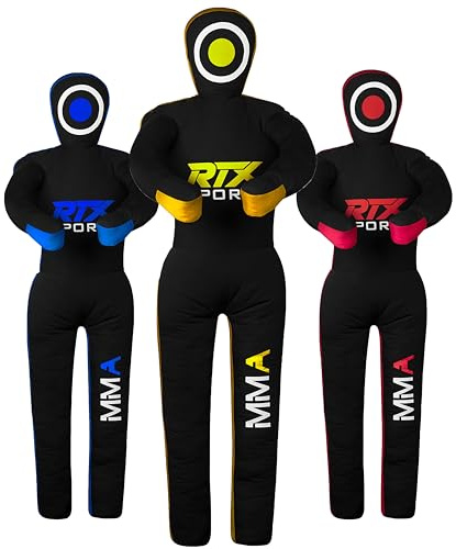 RTX SPORTS RTX MMA Judo Grappling Dummy - boxningssäck för brasiliansk BJJ Jiu Jitsu position brottning BJJ Dummy för kampsport träning - duk - ofylld