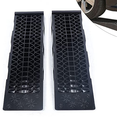 1 Paar Extraflache PKW Plastik Auffahrrampen 3t Kunstoff Rampe Plattform Auffahrt Wohnmobil,2 Rampen Auffahrrampen Kunstoff Rampe Laderampe